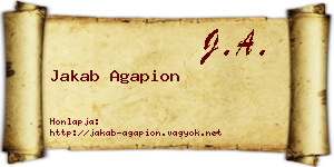 Jakab Agapion névjegykártya